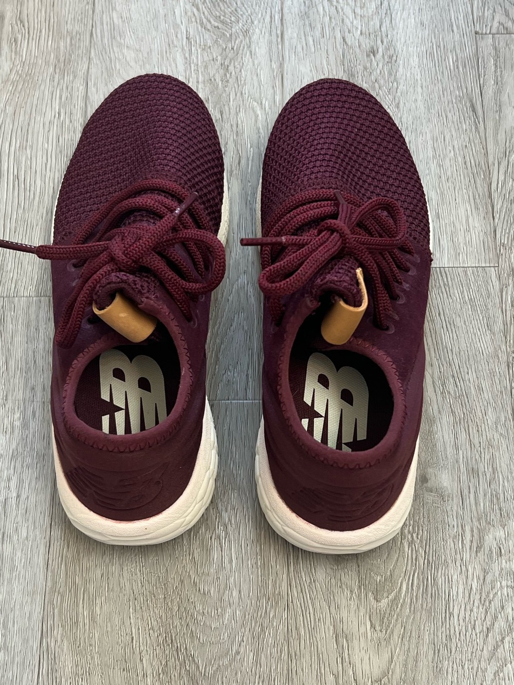 Women's Athletic Knit Sneakers in Burgundy - Picture 3 of 4